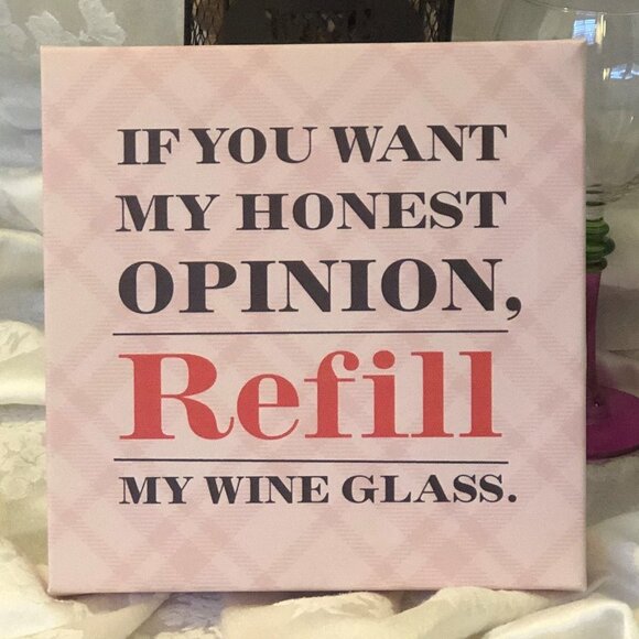 "Wine" Canvas/Wood Sign - Picture 7 of 7